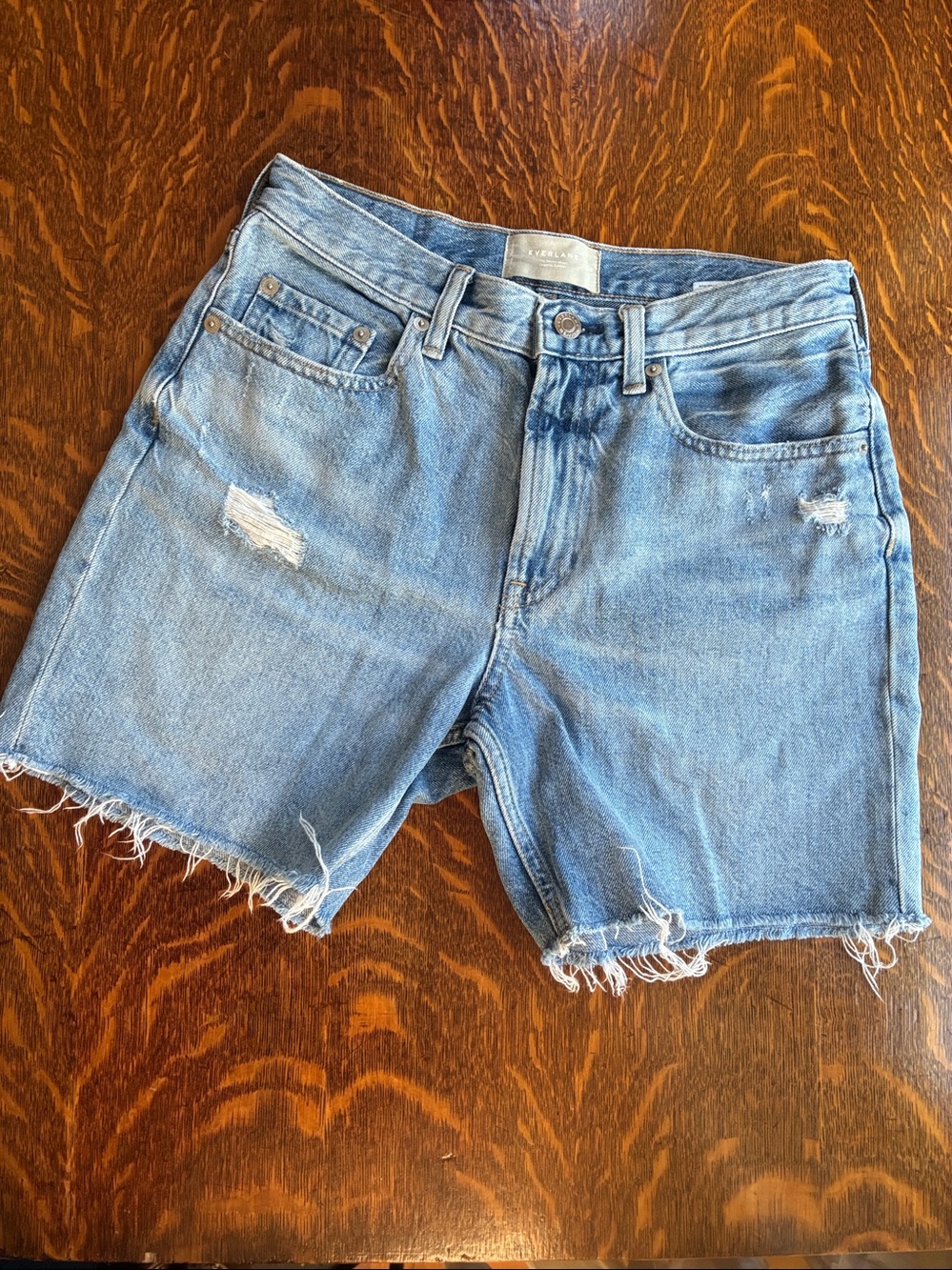 Everlane organic cotton denim shorts size 25